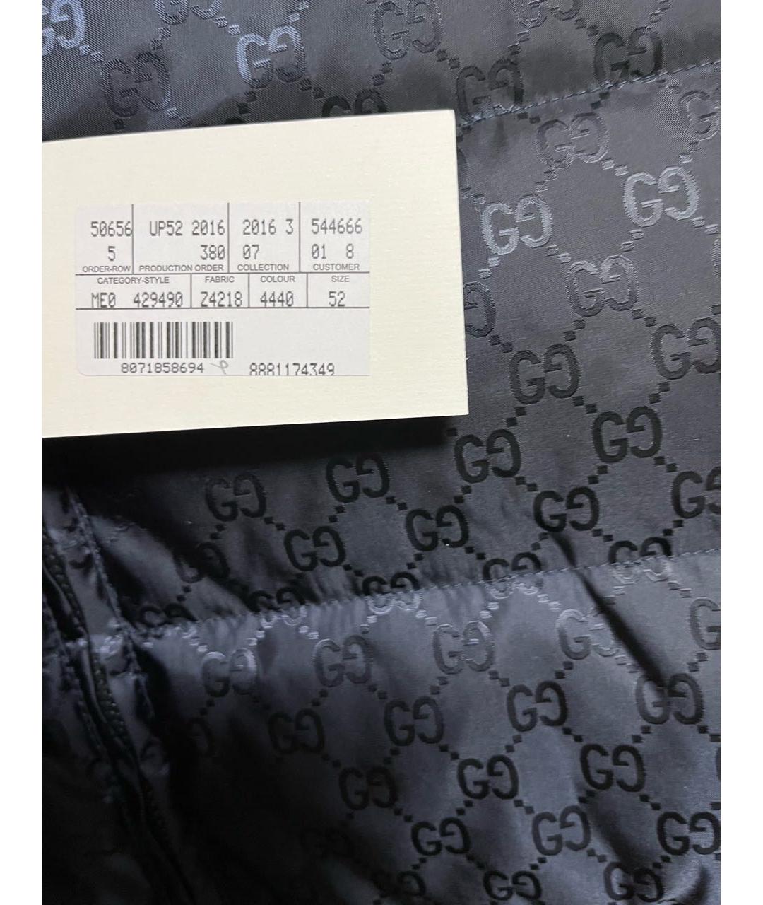 GUCCI Темно-синяя полиэстеровая куртка, фото 4