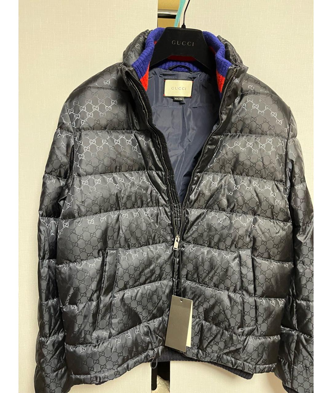 GUCCI Темно-синяя полиэстеровая куртка, фото 7