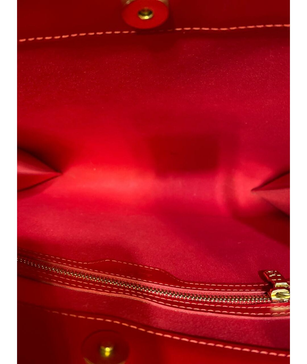 LOUIS VUITTON PRE-OWNED Красная кожаная сумка тоут, фото 4