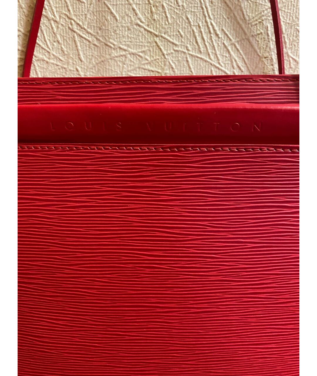 LOUIS VUITTON PRE-OWNED Красная кожаная сумка тоут, фото 3