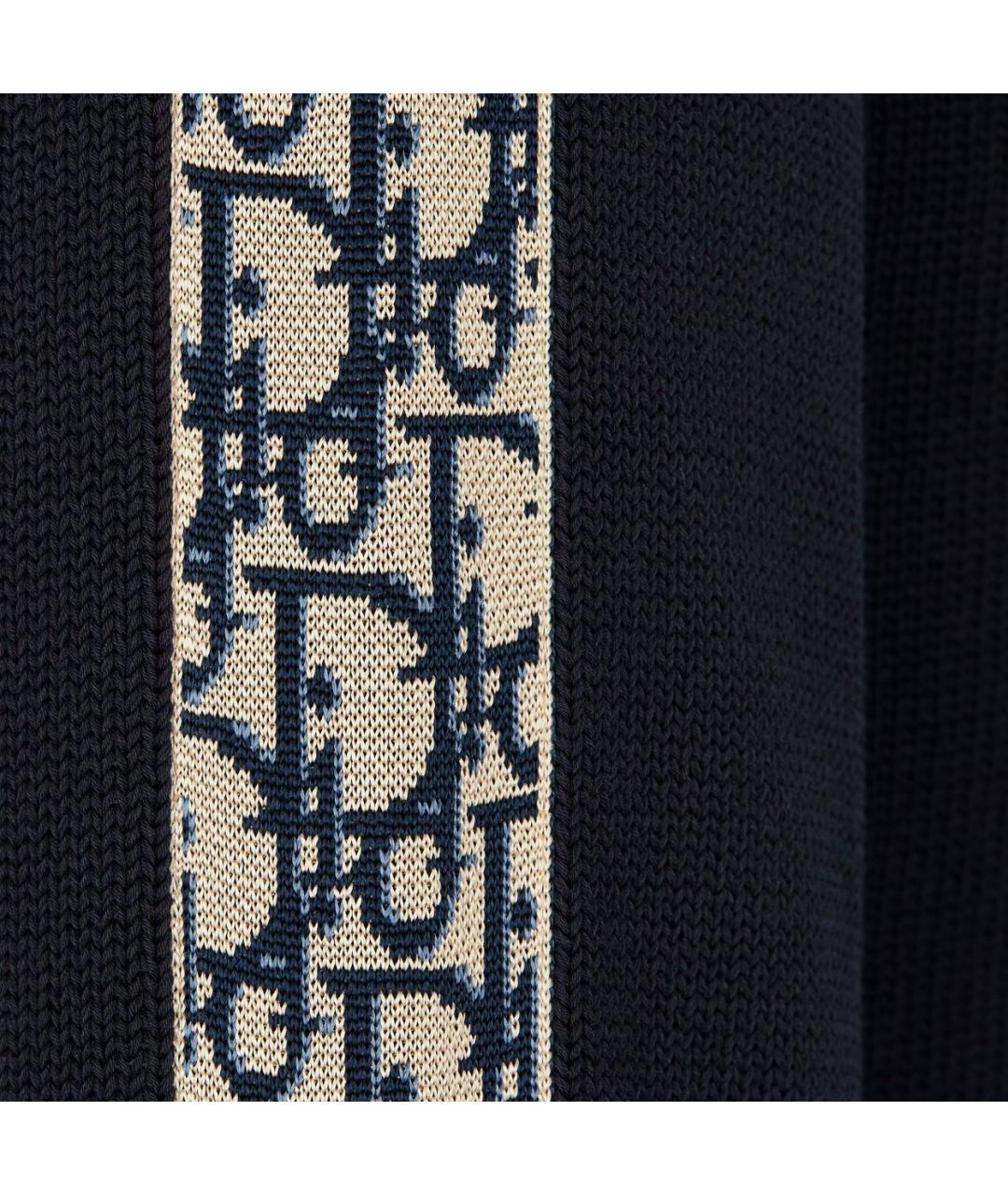 CHRISTIAN DIOR Темно-синий хлопковый джемпер / свитер, фото 3