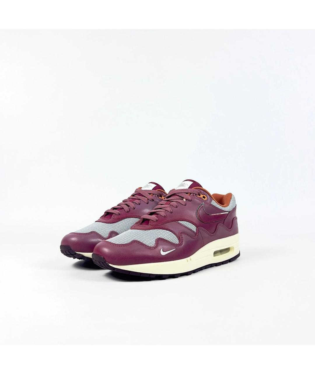 NIKE Бордовые кожаные низкие кроссовки / кеды, фото 5
