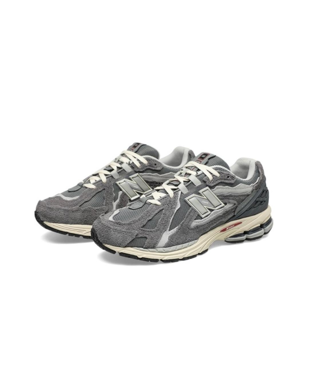 NEW BALANCE Серые замшевые низкие кроссовки / кеды, фото 3