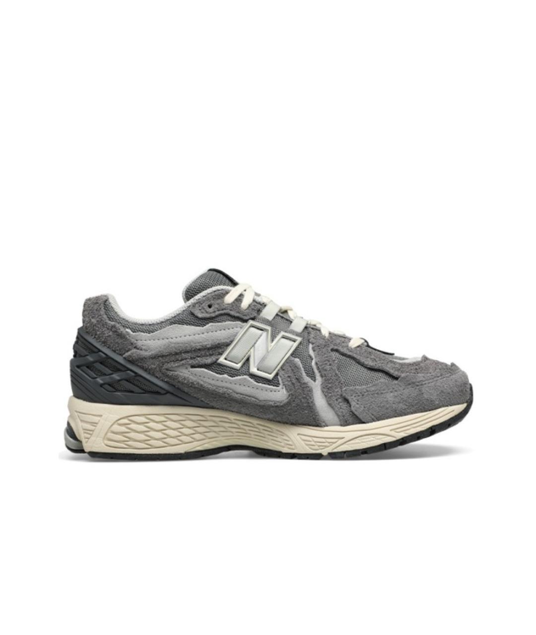 NEW BALANCE Серые замшевые низкие кроссовки / кеды, фото 2