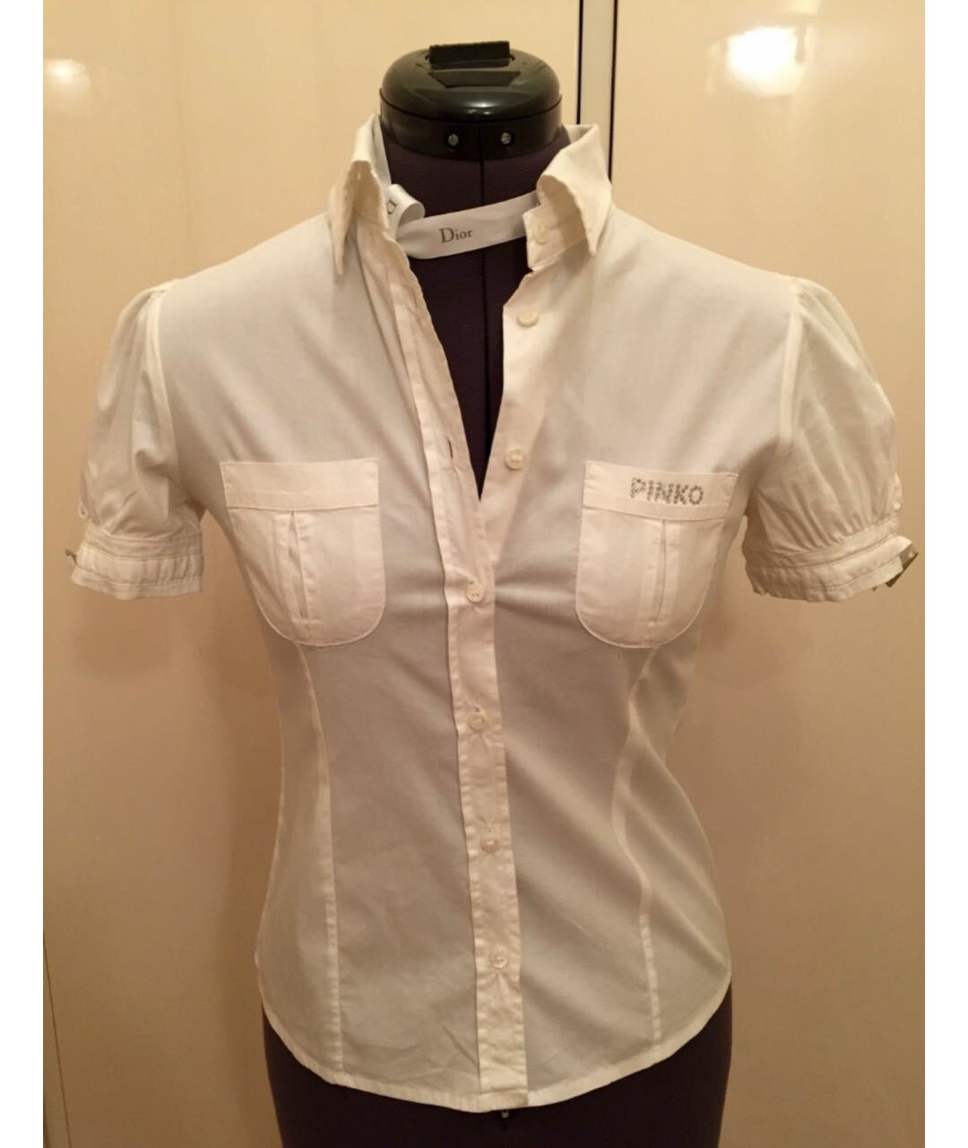 PINKO Белая хлопковая рубашка/блузка, фото 5