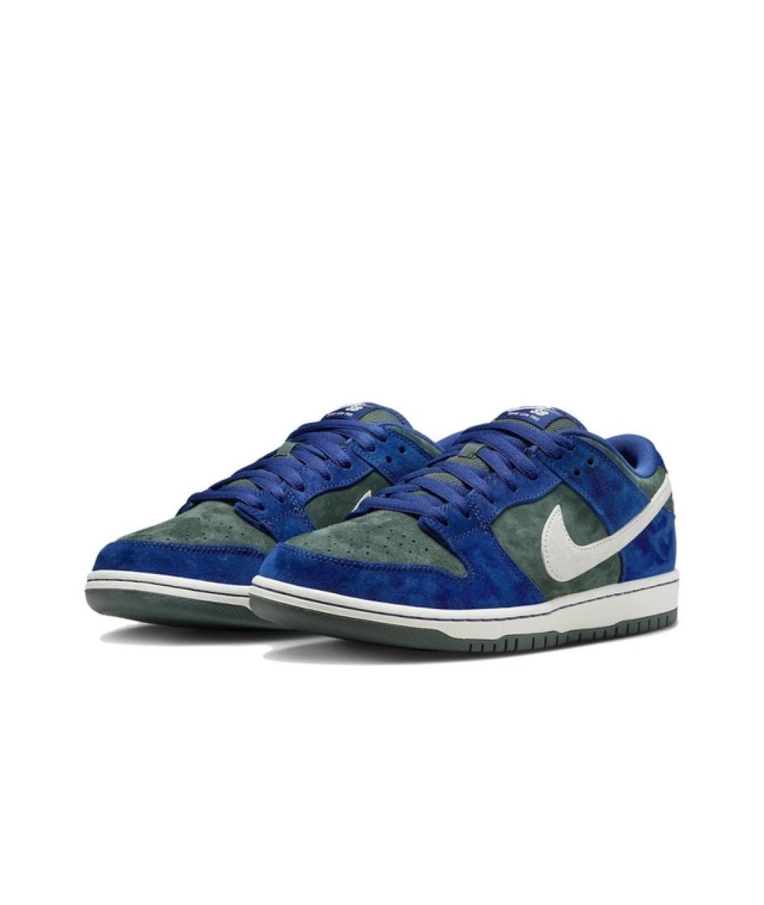 NIKE Синие замшевые низкие кроссовки / кеды, фото 3