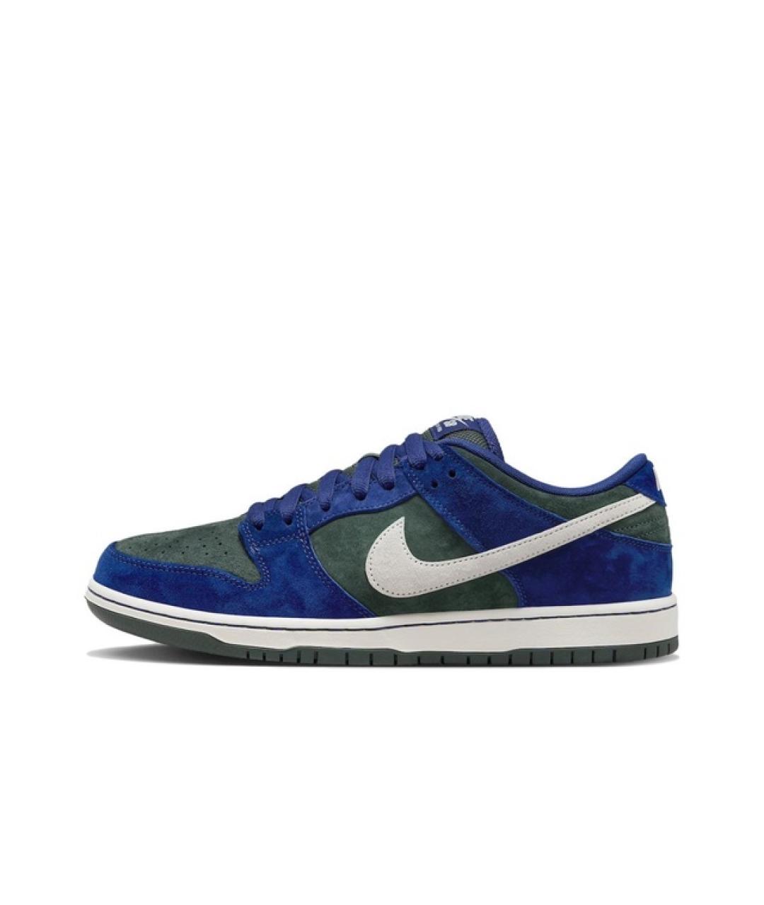 NIKE Синие замшевые низкие кроссовки / кеды, фото 2