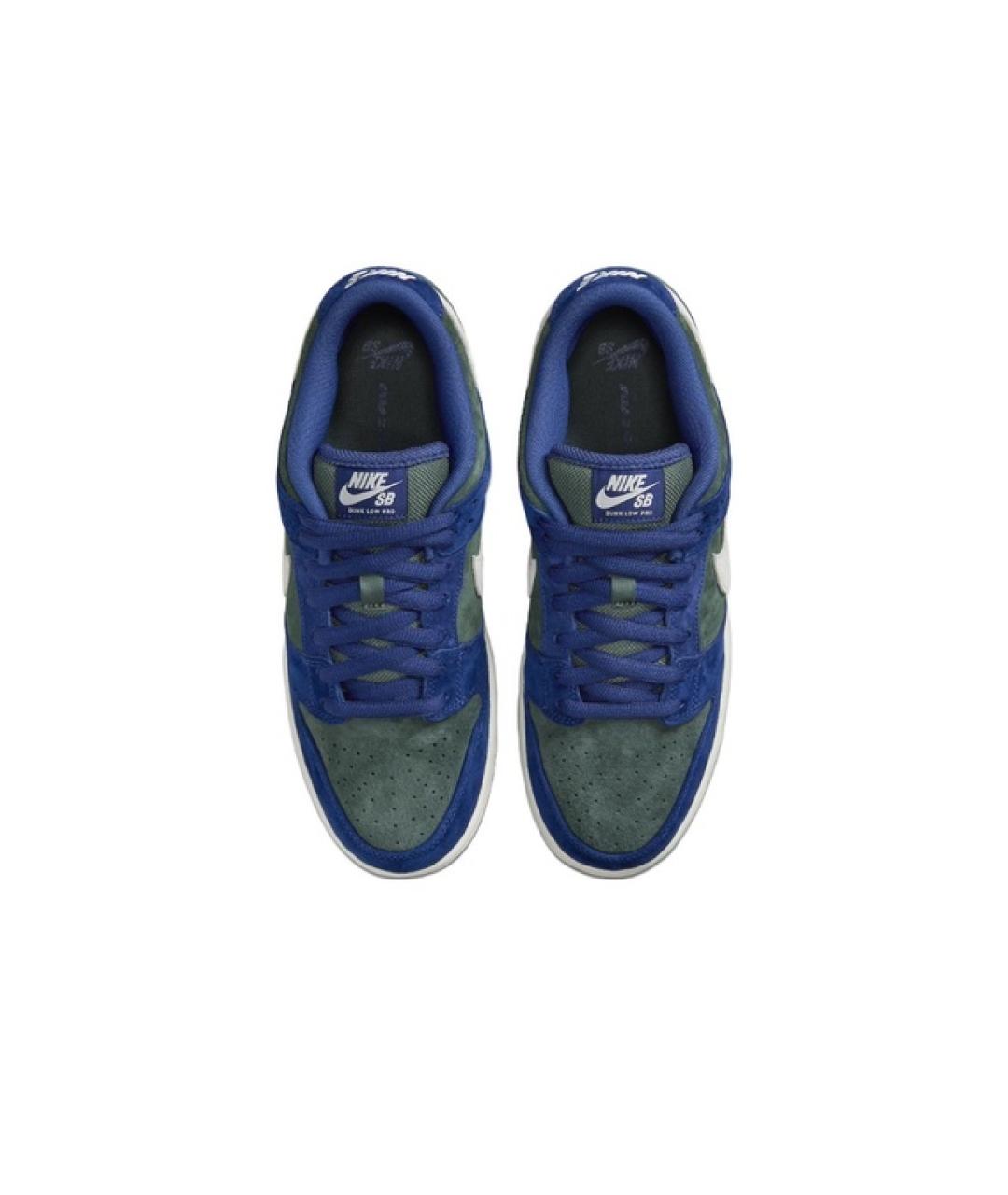NIKE Синие замшевые низкие кроссовки / кеды, фото 4