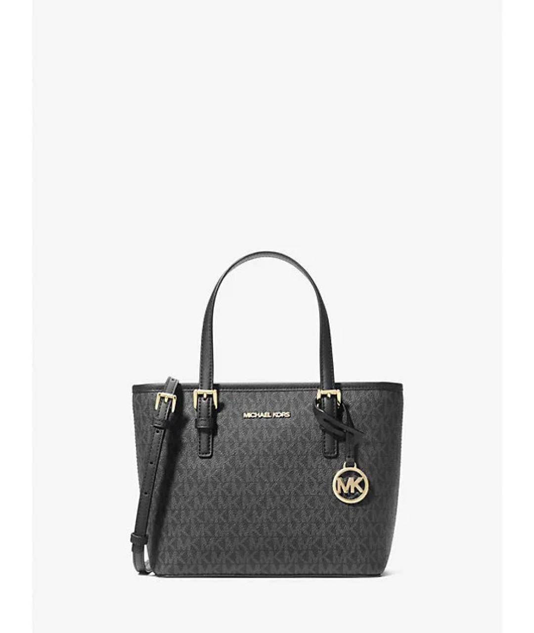 MICHAEL KORS Черная сумка с короткими ручками из искусственной кожи, фото 5