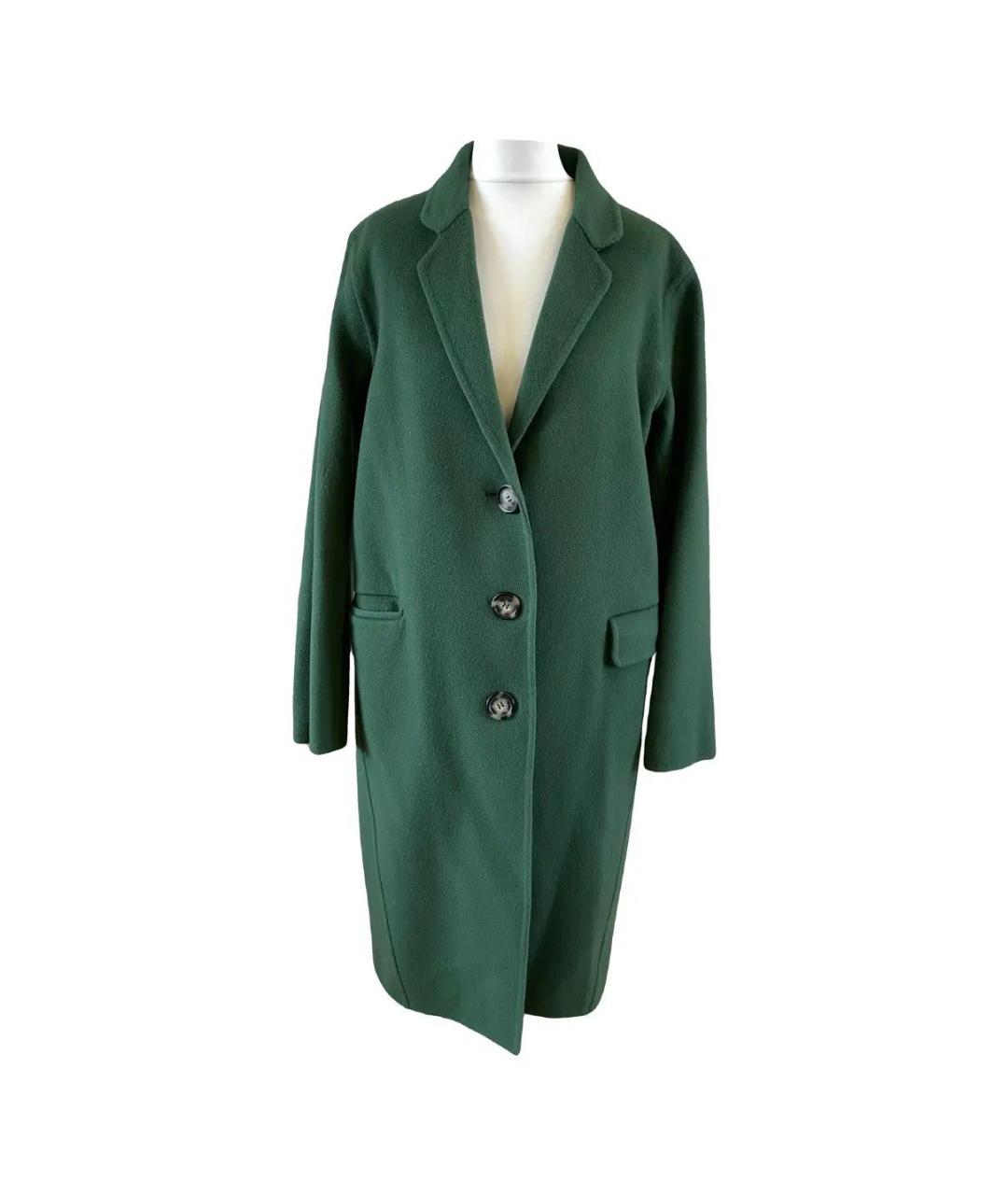 ERMANNO SCERVINO Зеленые шерстяное пальто, фото 8