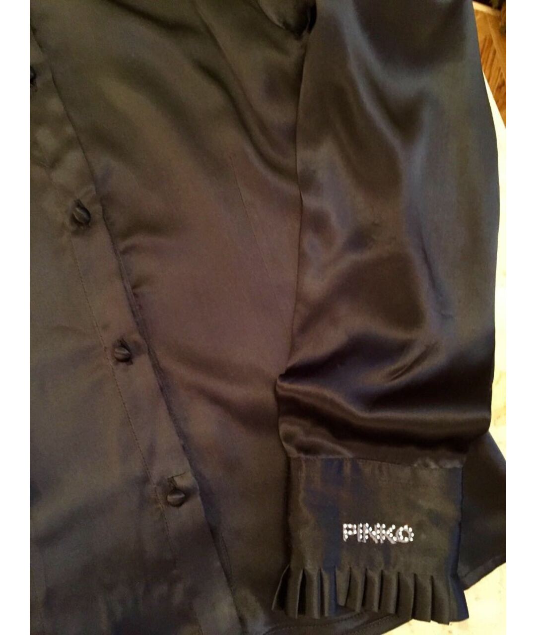 PINKO Черная шелковая рубашка/блузка, фото 6