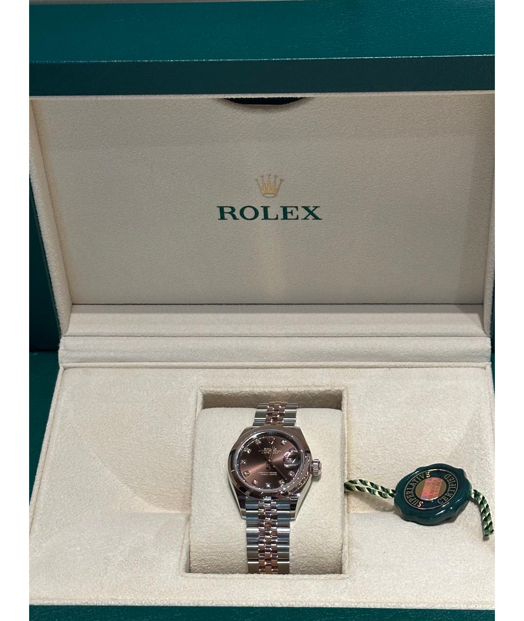 ROLEX Серебряные часы из розового золота, фото 2