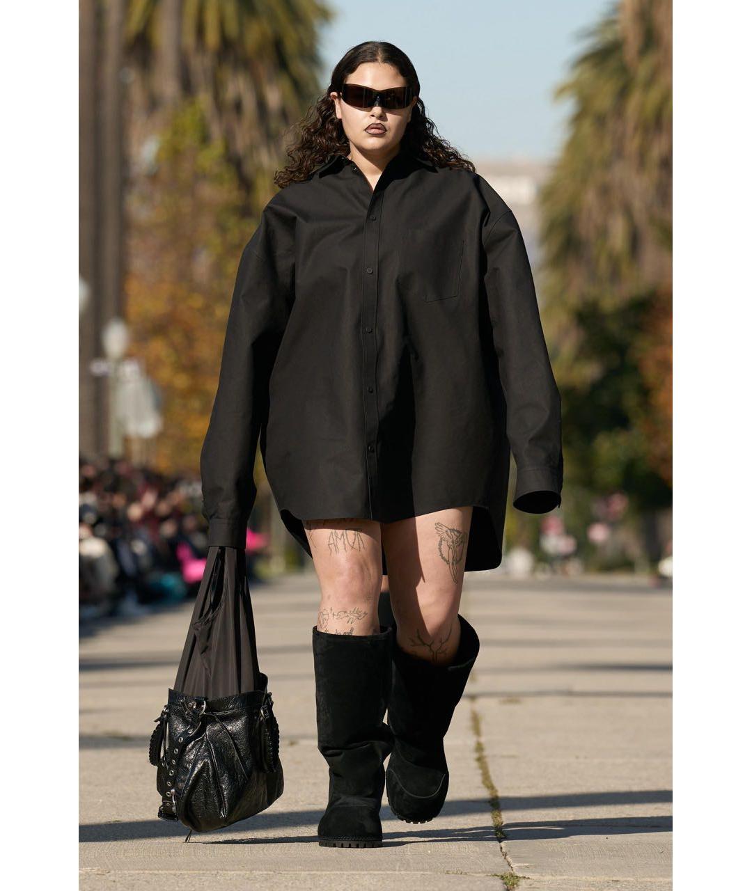 BALENCIAGA Черная рубашка, фото 6