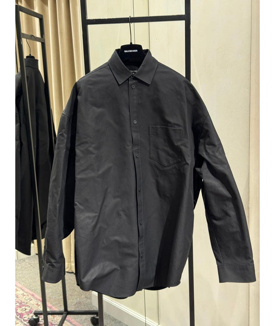 BALENCIAGA Черная рубашка, фото 4