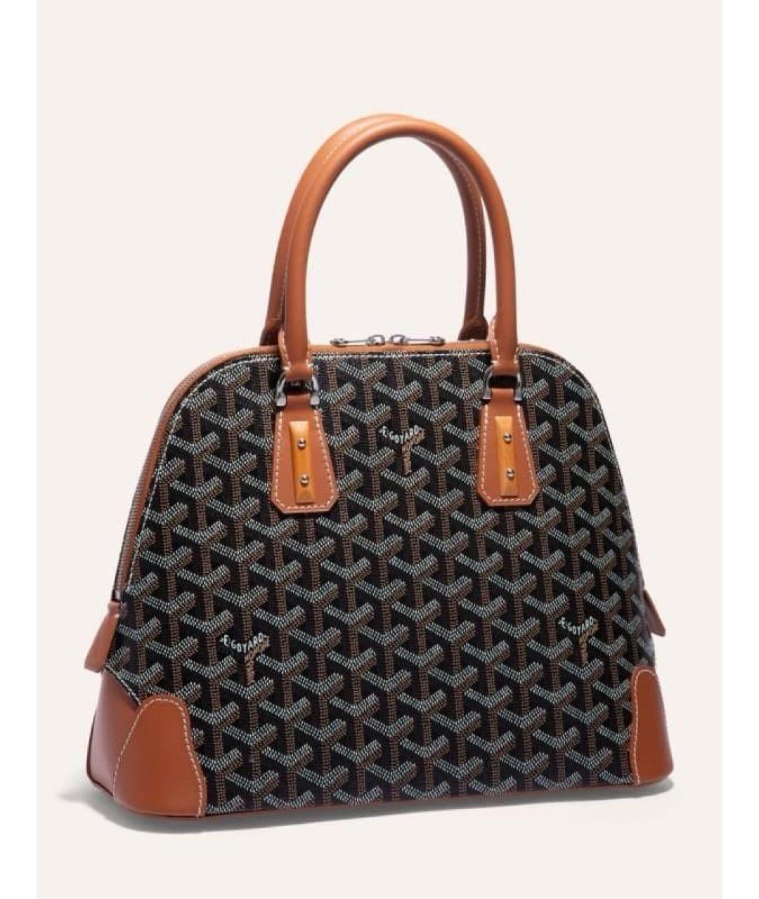 GOYARD Коричневая пелетеная сумка с короткими ручками, фото 7