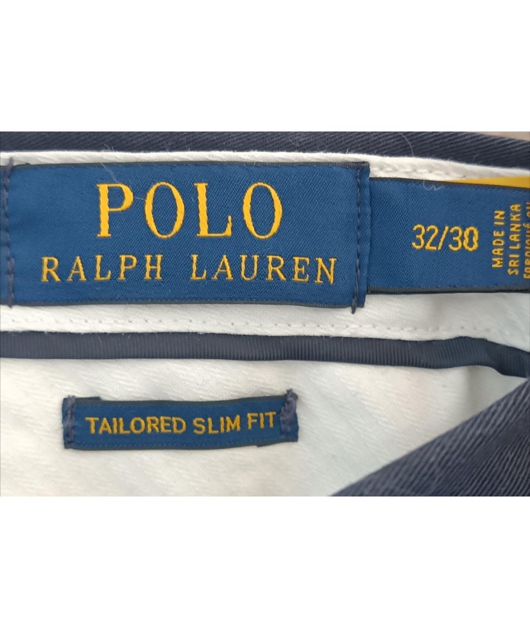 POLO RALPH LAUREN Темно-синие хлопковые брюки чинос, фото 4