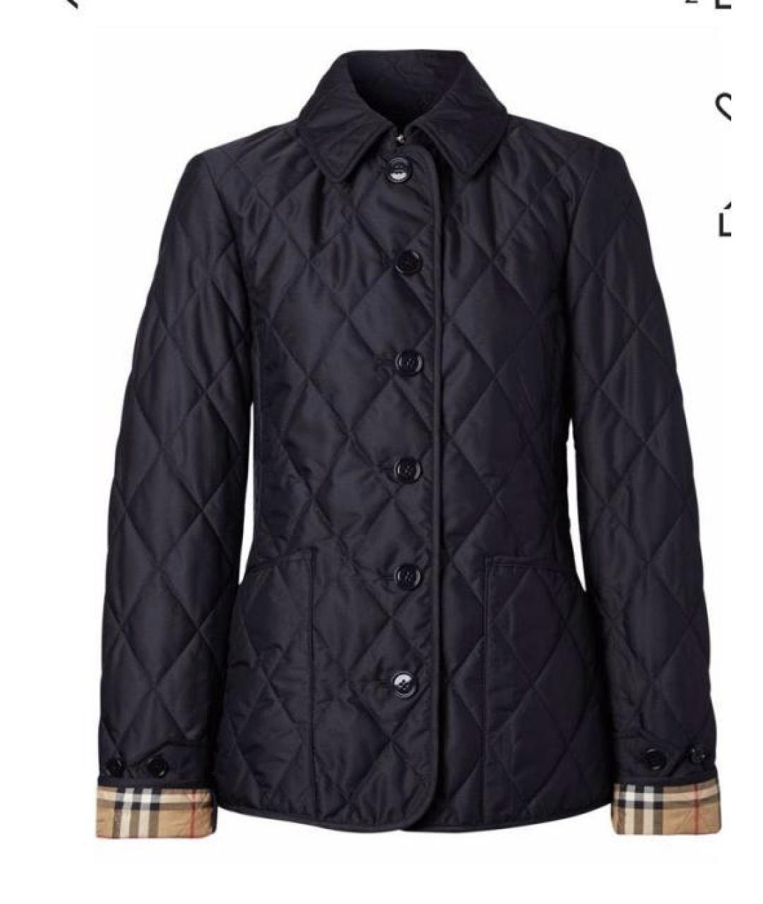 BURBERRY Черная полиэстеровая куртка, фото 6