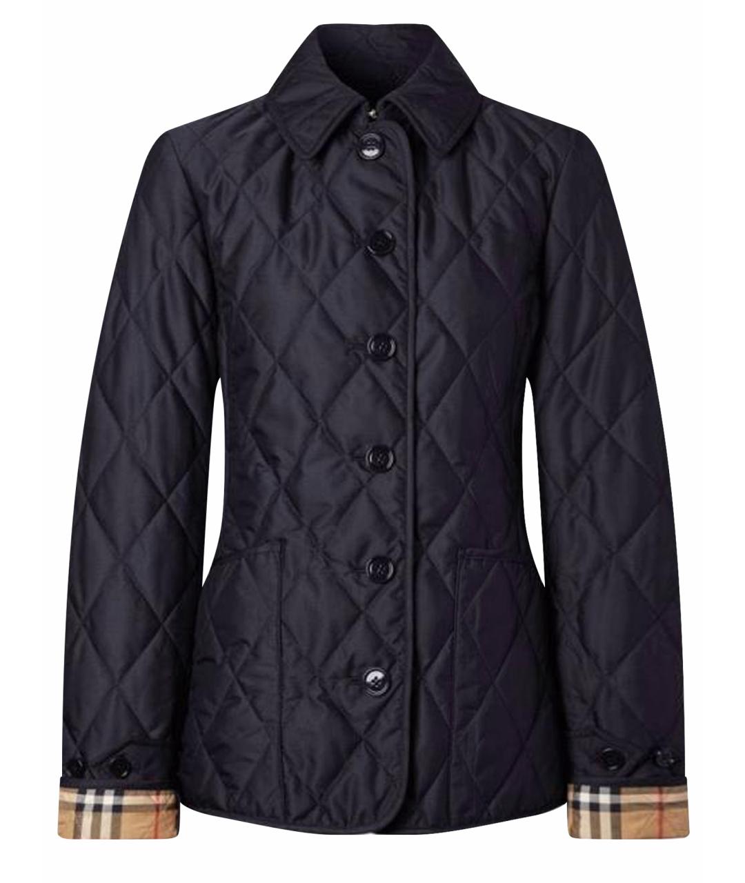BURBERRY Черная полиэстеровая куртка, фото 1