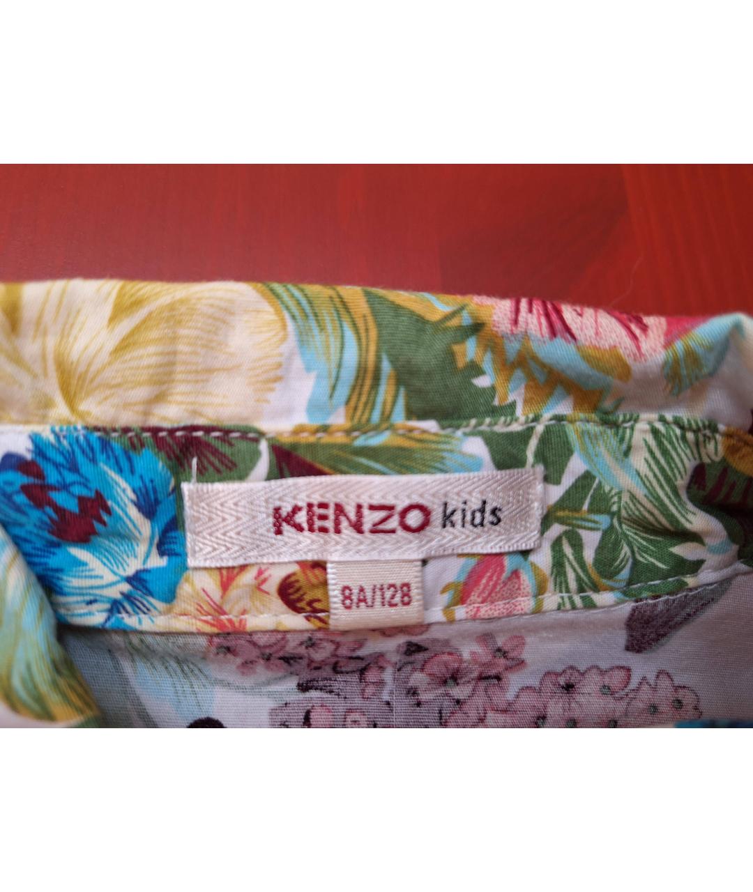 KENZO KIDS Мульти хлопковая рубашка/блузка, фото 5