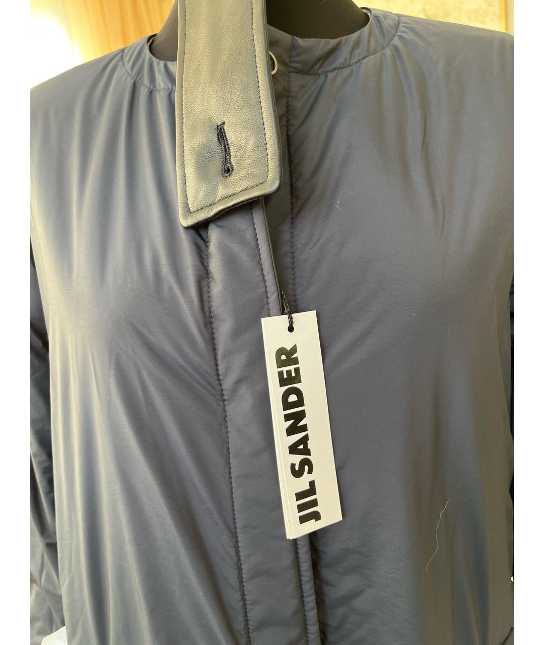 JIL SANDER Черное кожаное пальто, фото 3