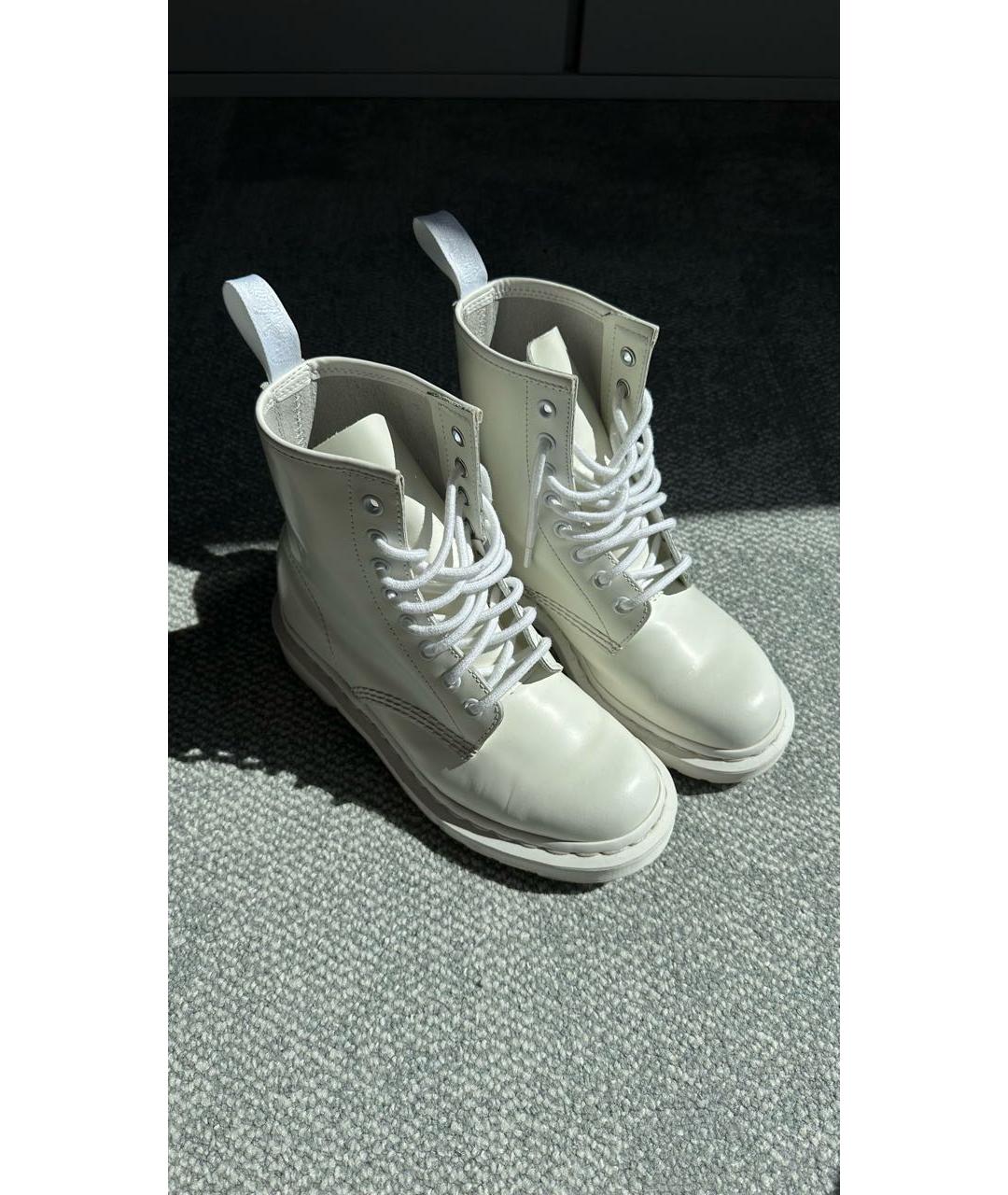 DR. MARTENS Белые кожаные ботинки, фото 9