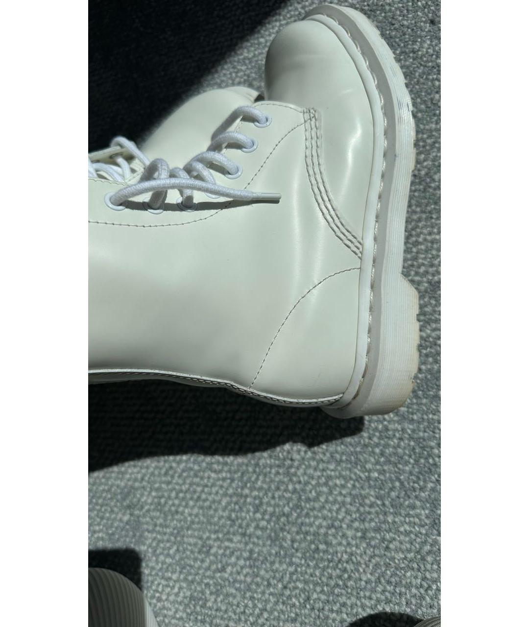 DR. MARTENS Белые кожаные ботинки, фото 6