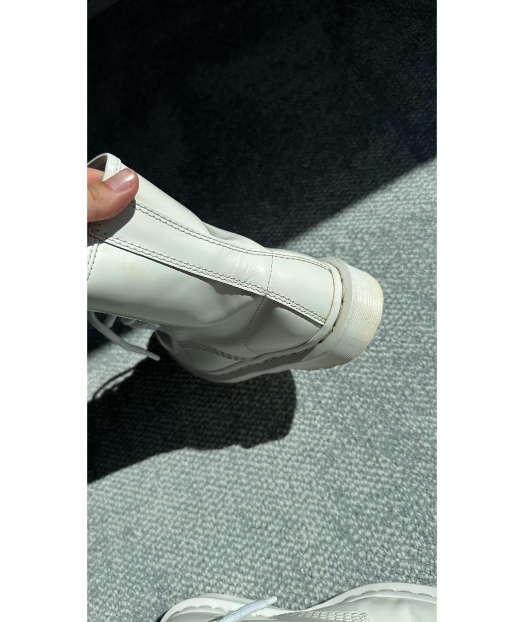 DR. MARTENS Белые кожаные ботинки, фото 4
