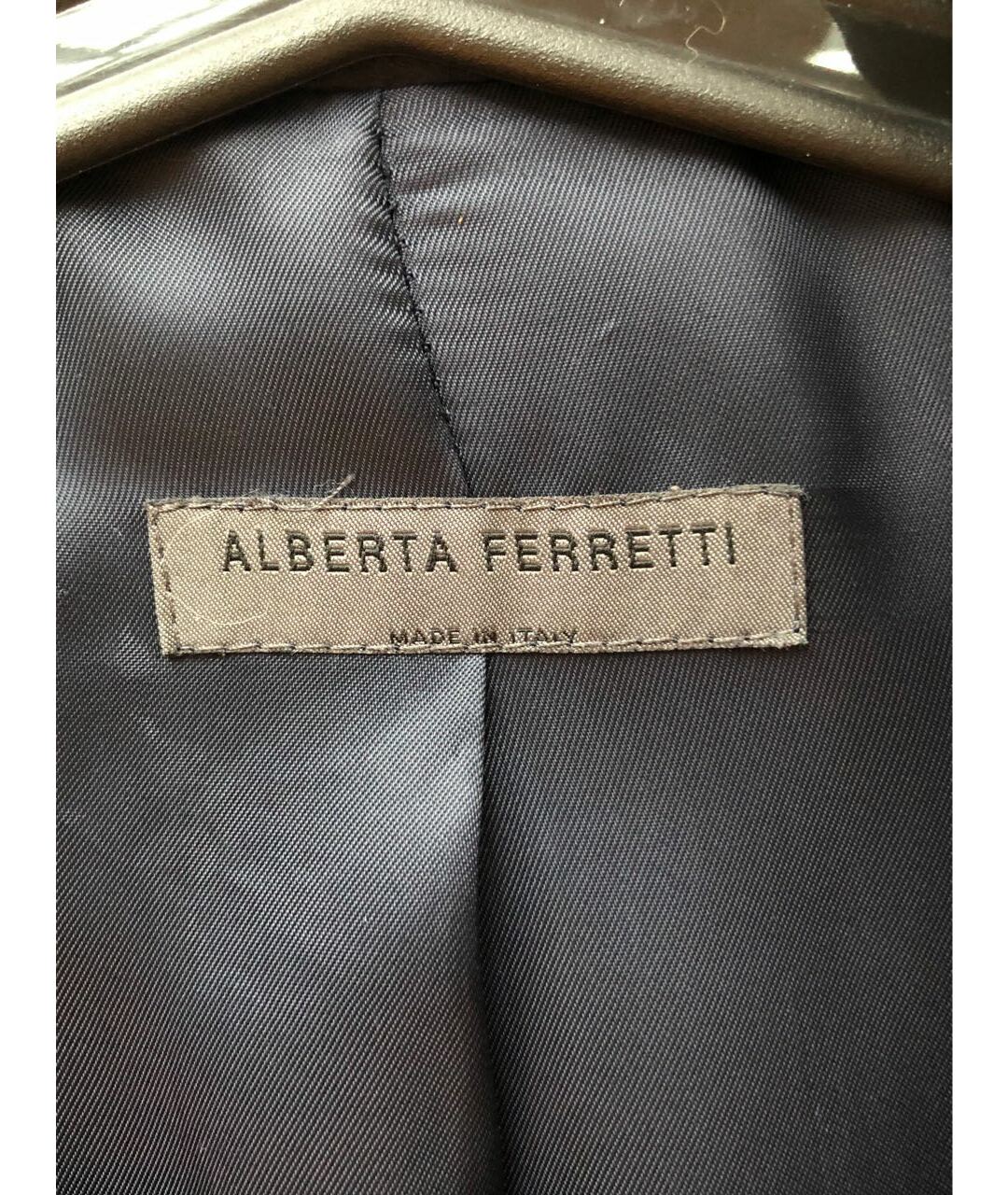 ALBERTA FERRETTI Темно-синее замшевое пальто, фото 7