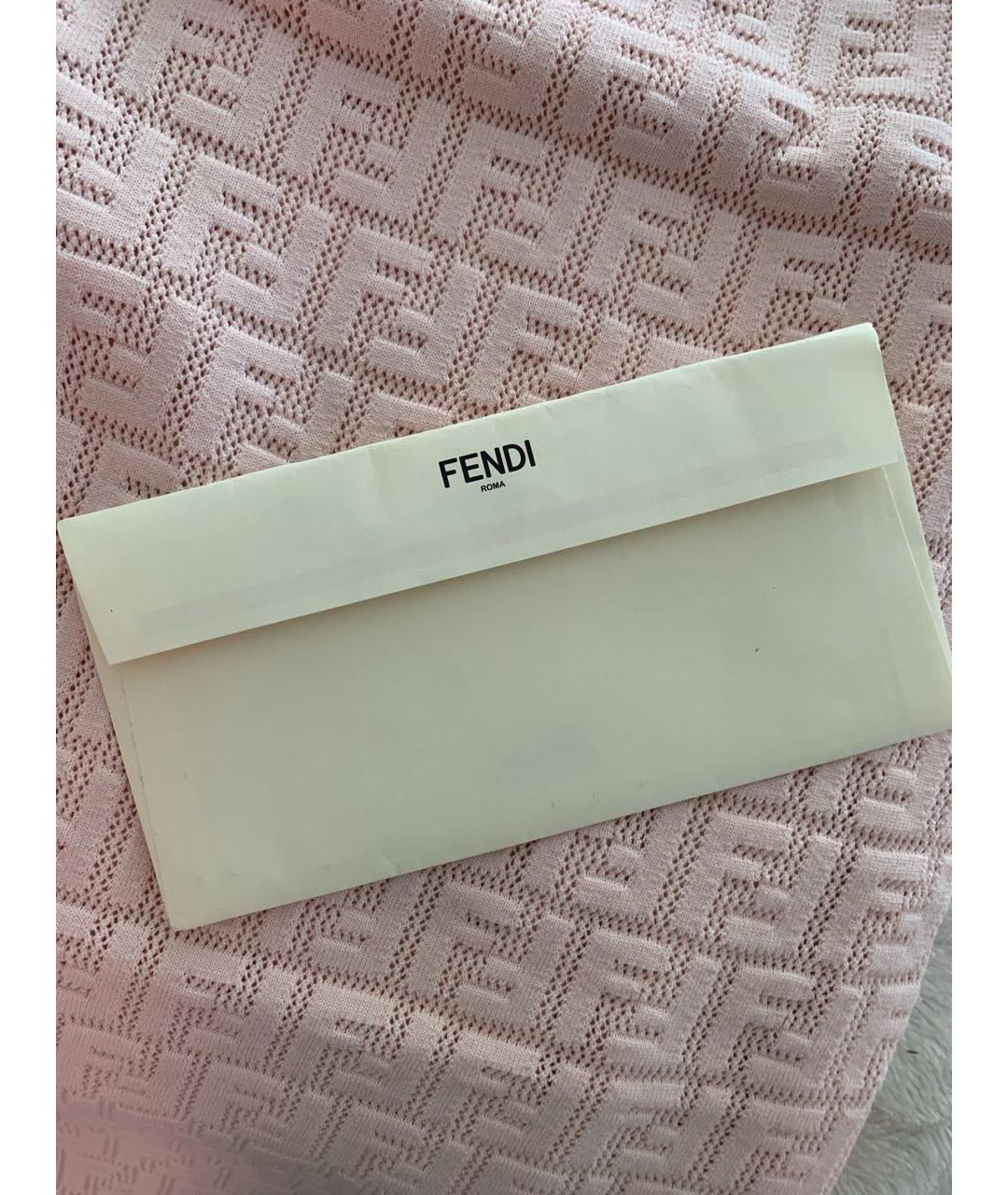 FENDI Розовое вискозное повседневное платье, фото 6