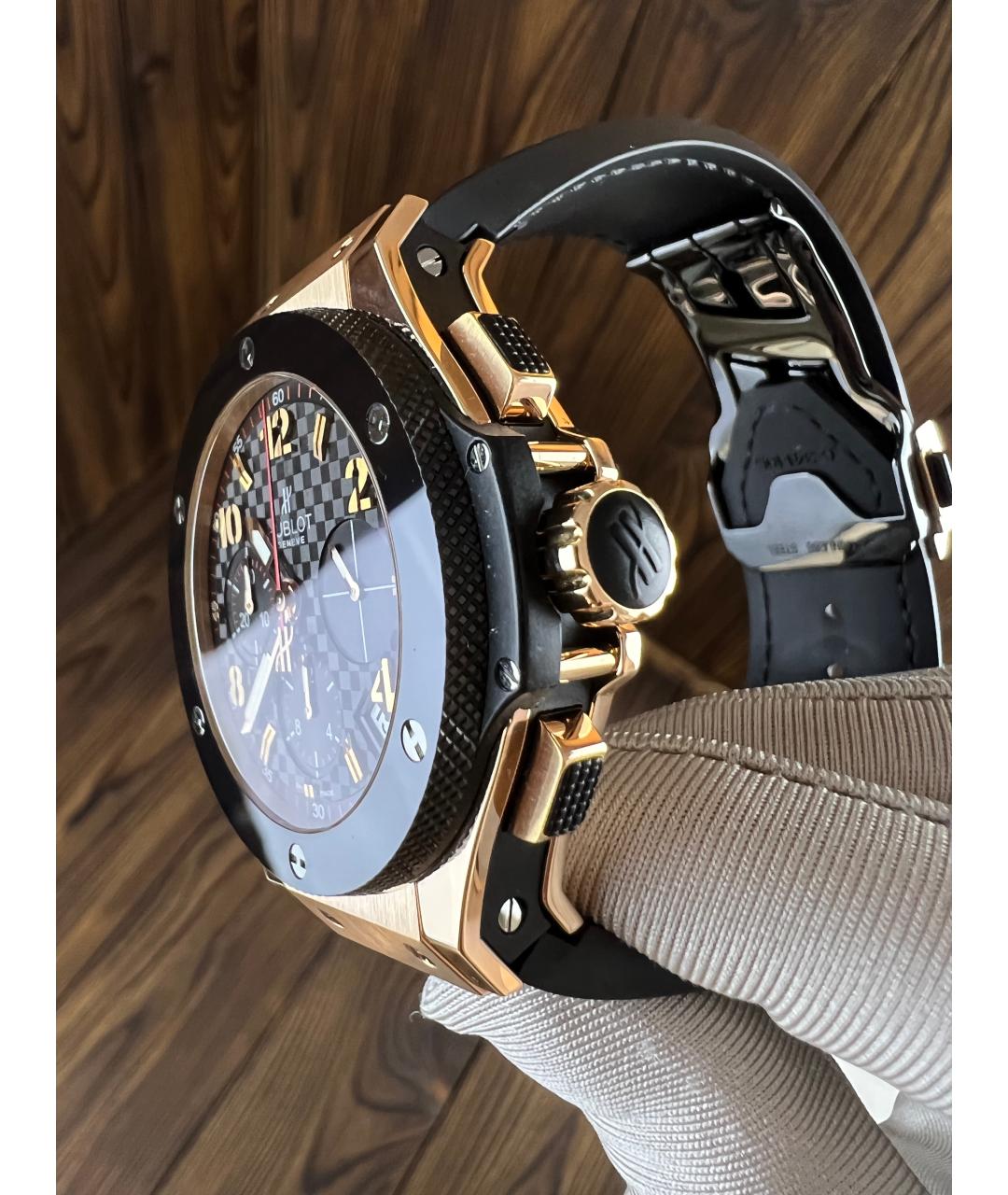 HUBLOT Черные часы из розового золота, фото 3