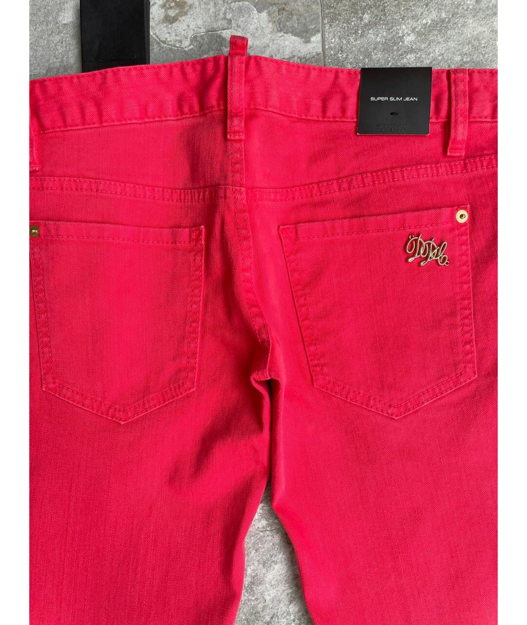 DSQUARED2 Розовые хлопко-эластановые джинсы слим, фото 7