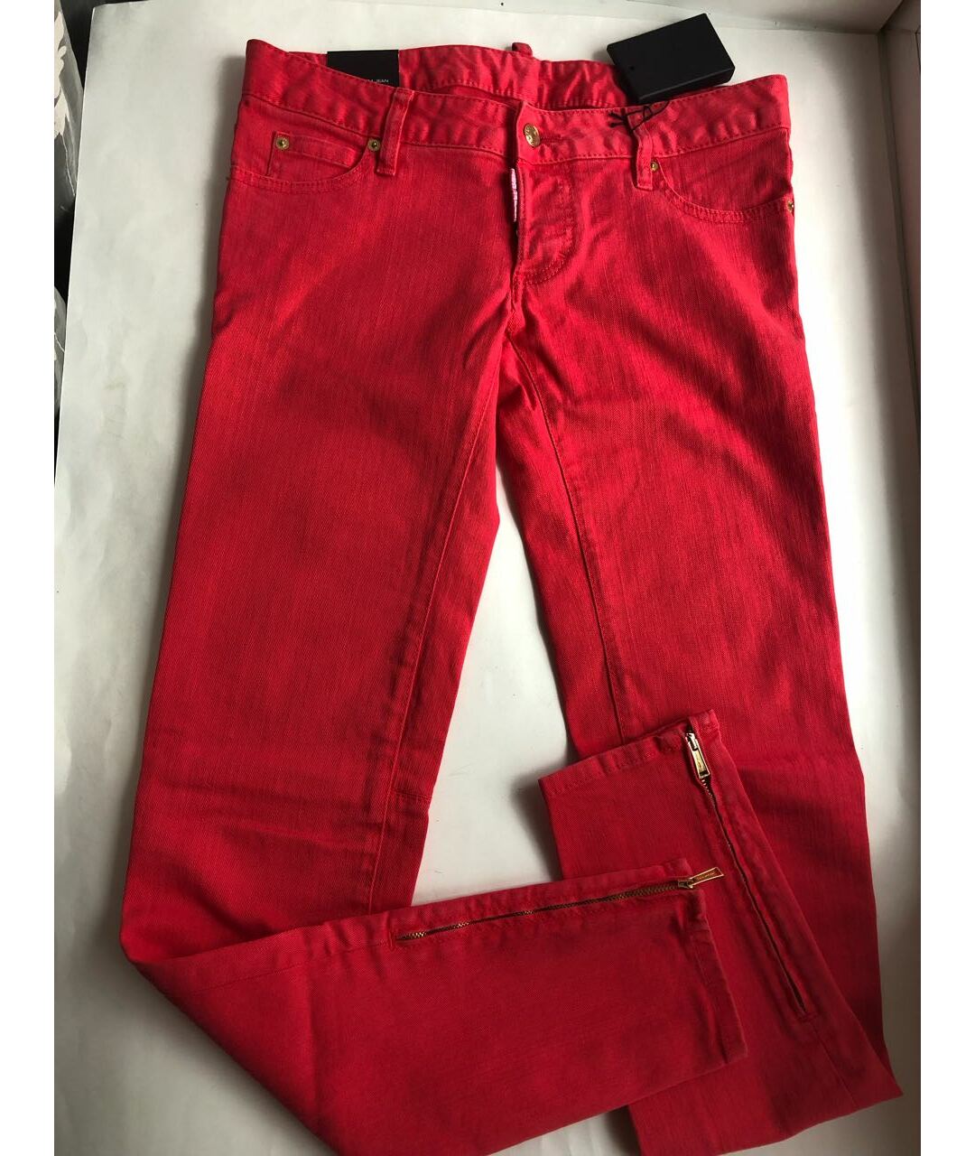 DSQUARED2 Розовые хлопко-эластановые джинсы слим, фото 2