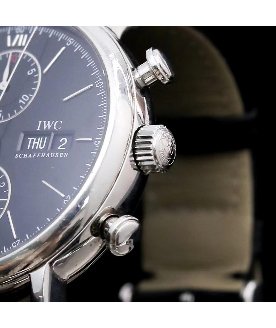 IWC Schaffhausen Черные часы, фото 7