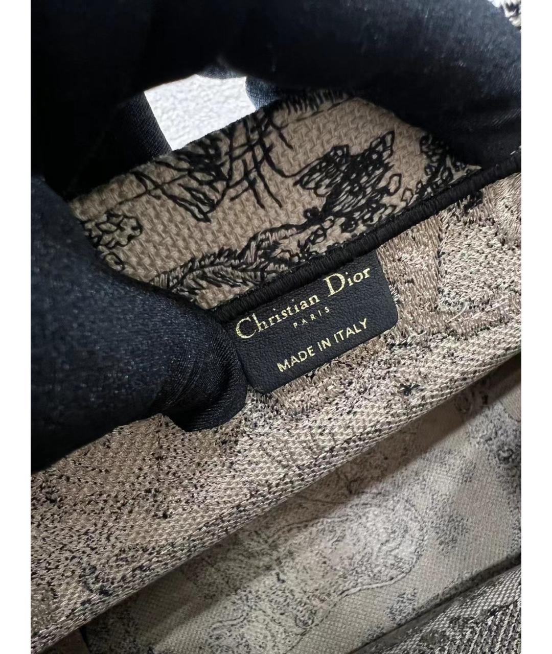 CHRISTIAN DIOR Коричневая хлопковая сумка тоут, фото 9