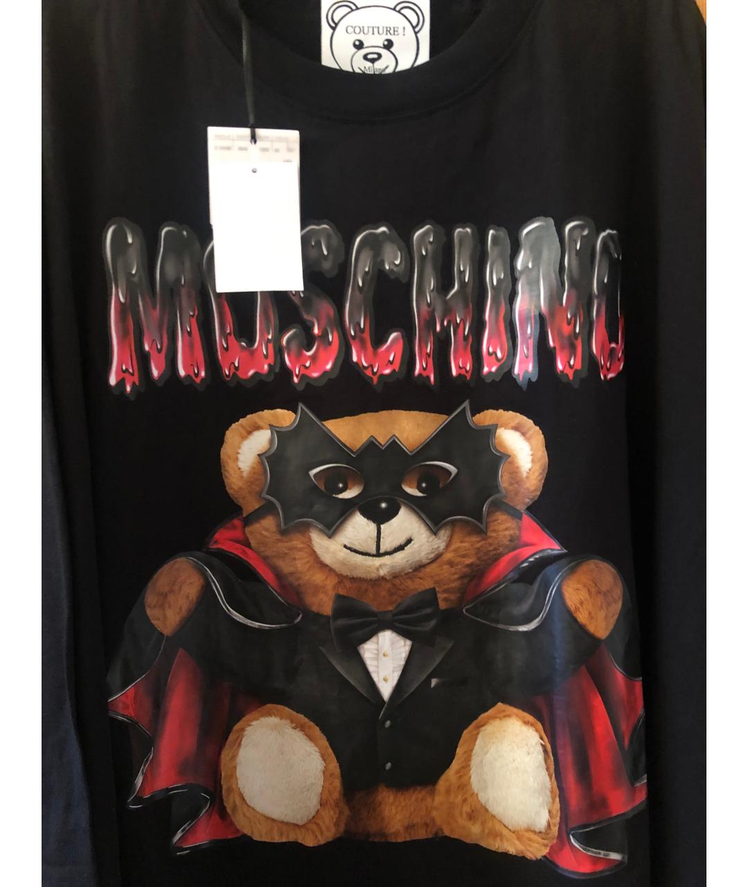 MOSCHINO Черное хлопковое повседневное платье, фото 3