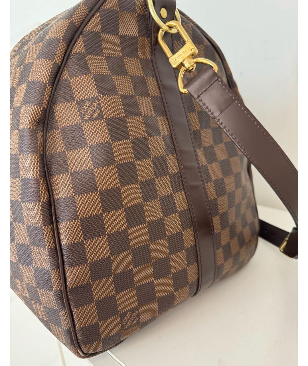 LOUIS VUITTON Коричневая кожаная дорожная/спортивная сумка, фото 2