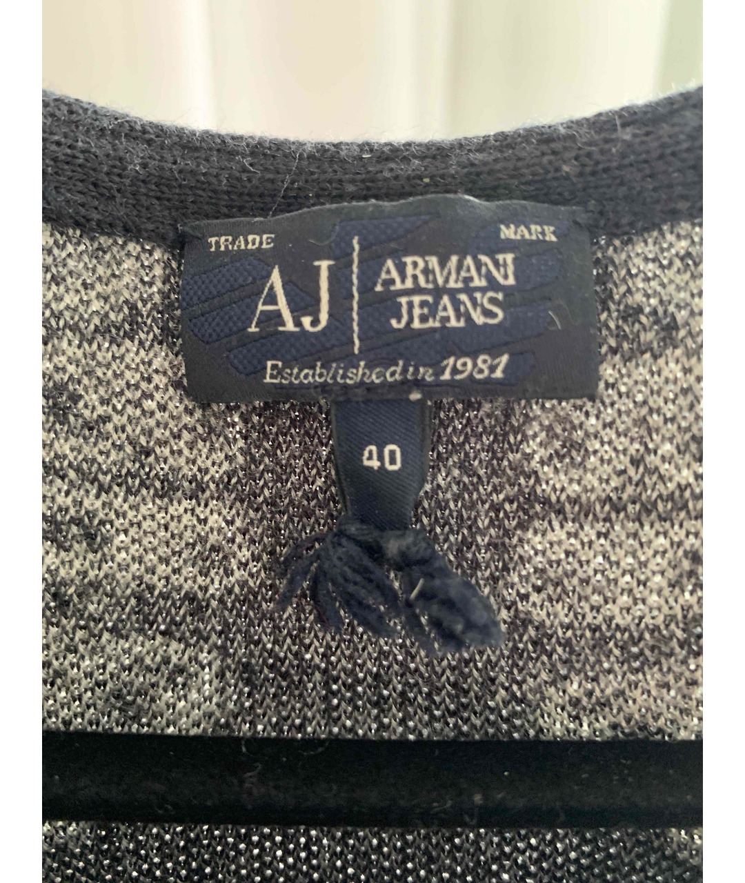 ARMANI JEANS Серое шерстяное повседневное платье, фото 3