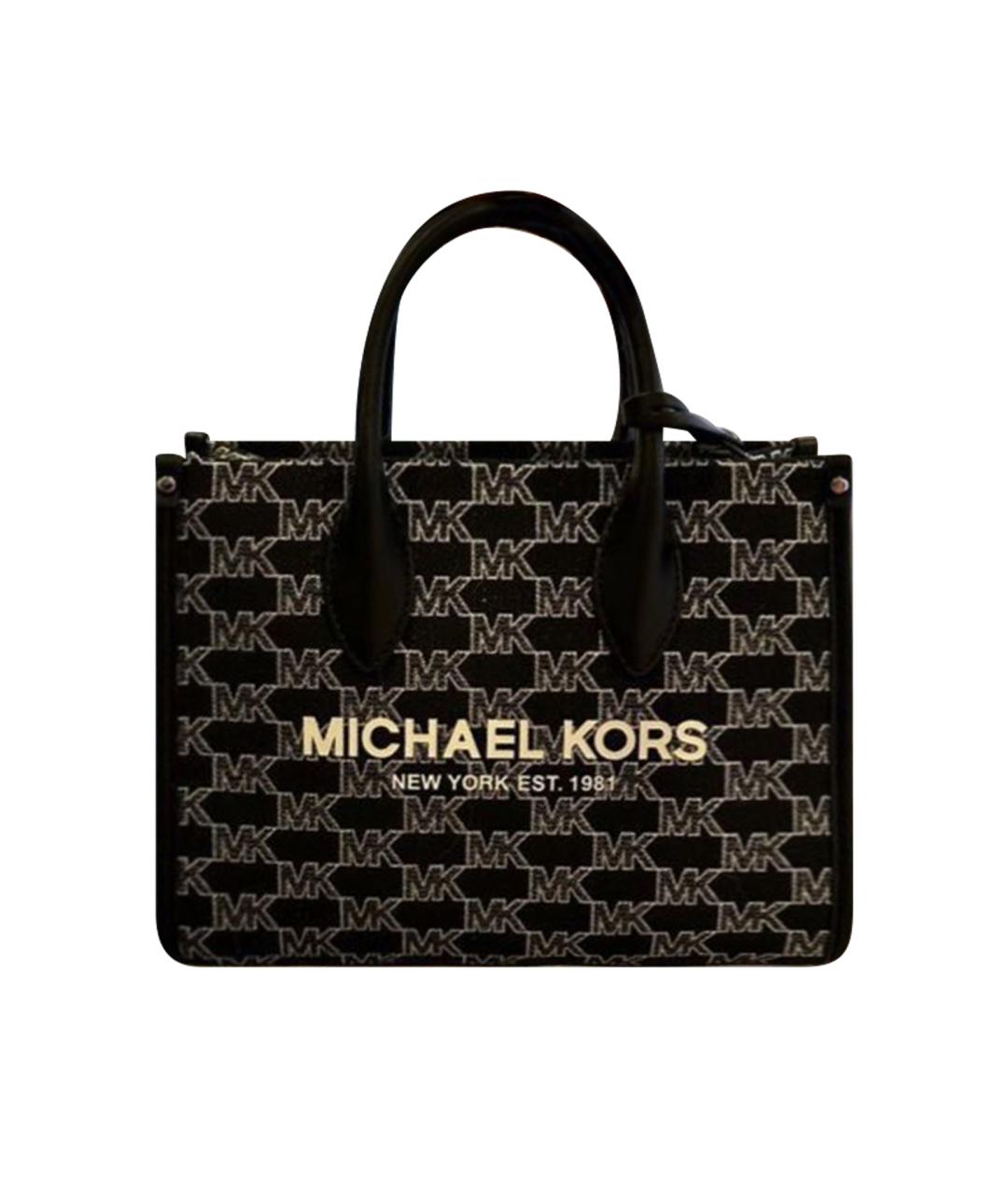 MICHAEL KORS Черная тканевая сумка тоут, фото 1