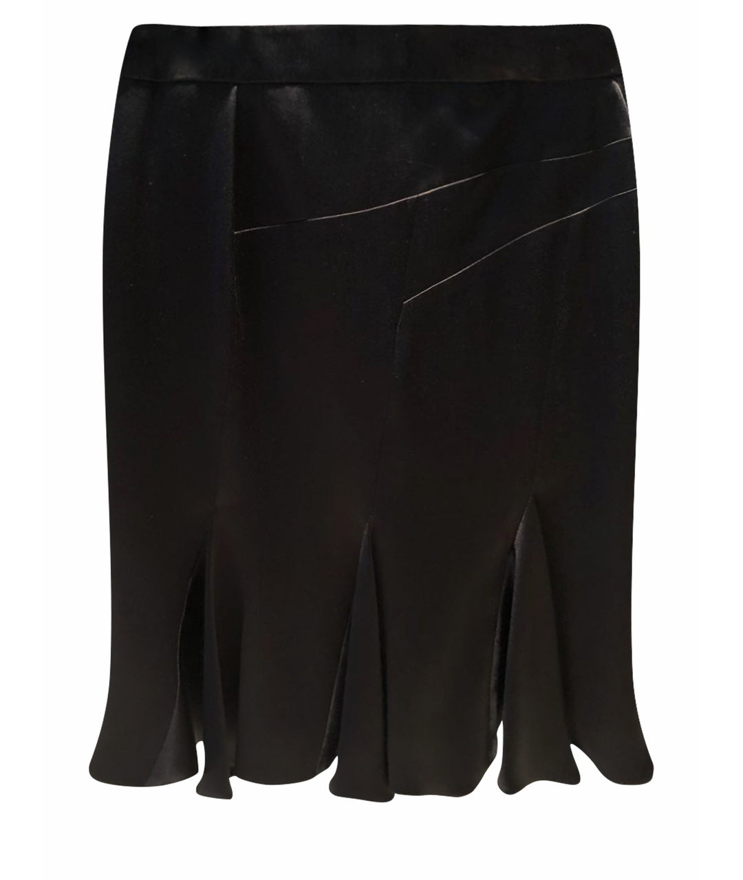 GIORGIO ARMANI Черная шелковая юбка миди, фото 1