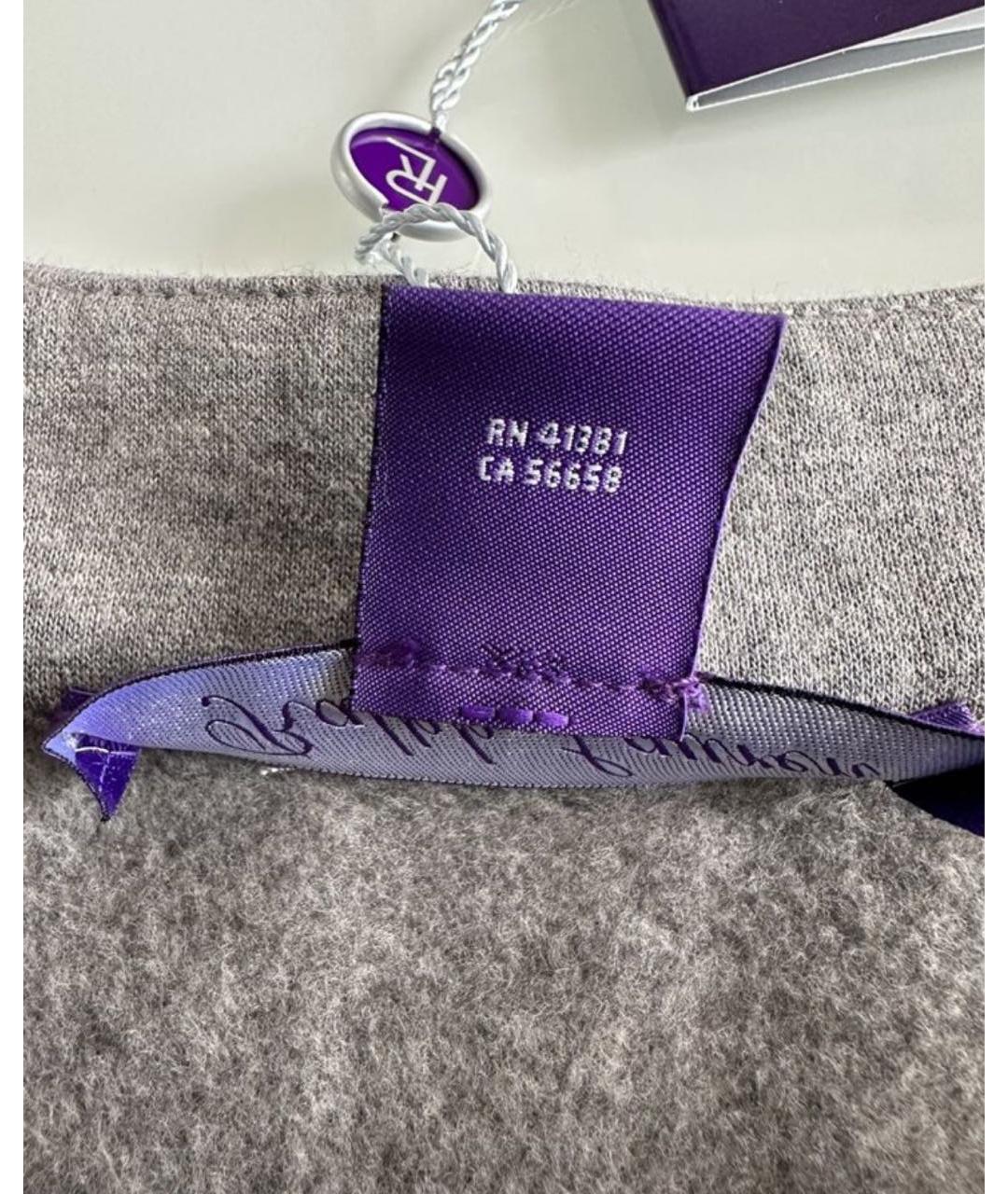 RALPH LAUREN PURPLE LABEL Серая хлопковая юбка миди, фото 8