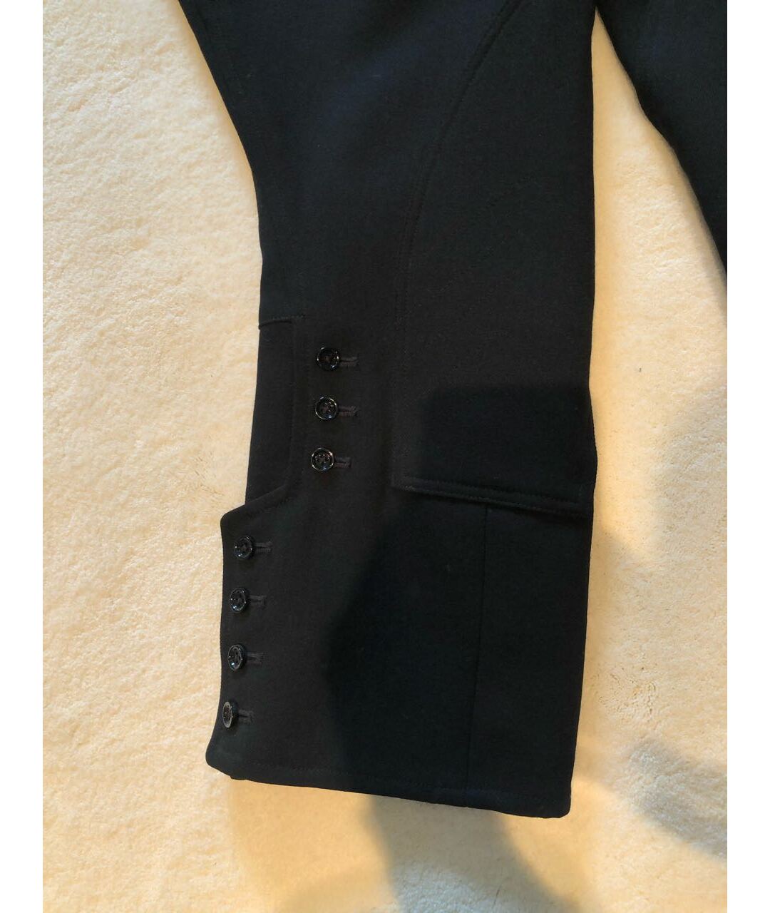 RALPH LAUREN COLLECTION Черные шерстяные прямые брюки, фото 4