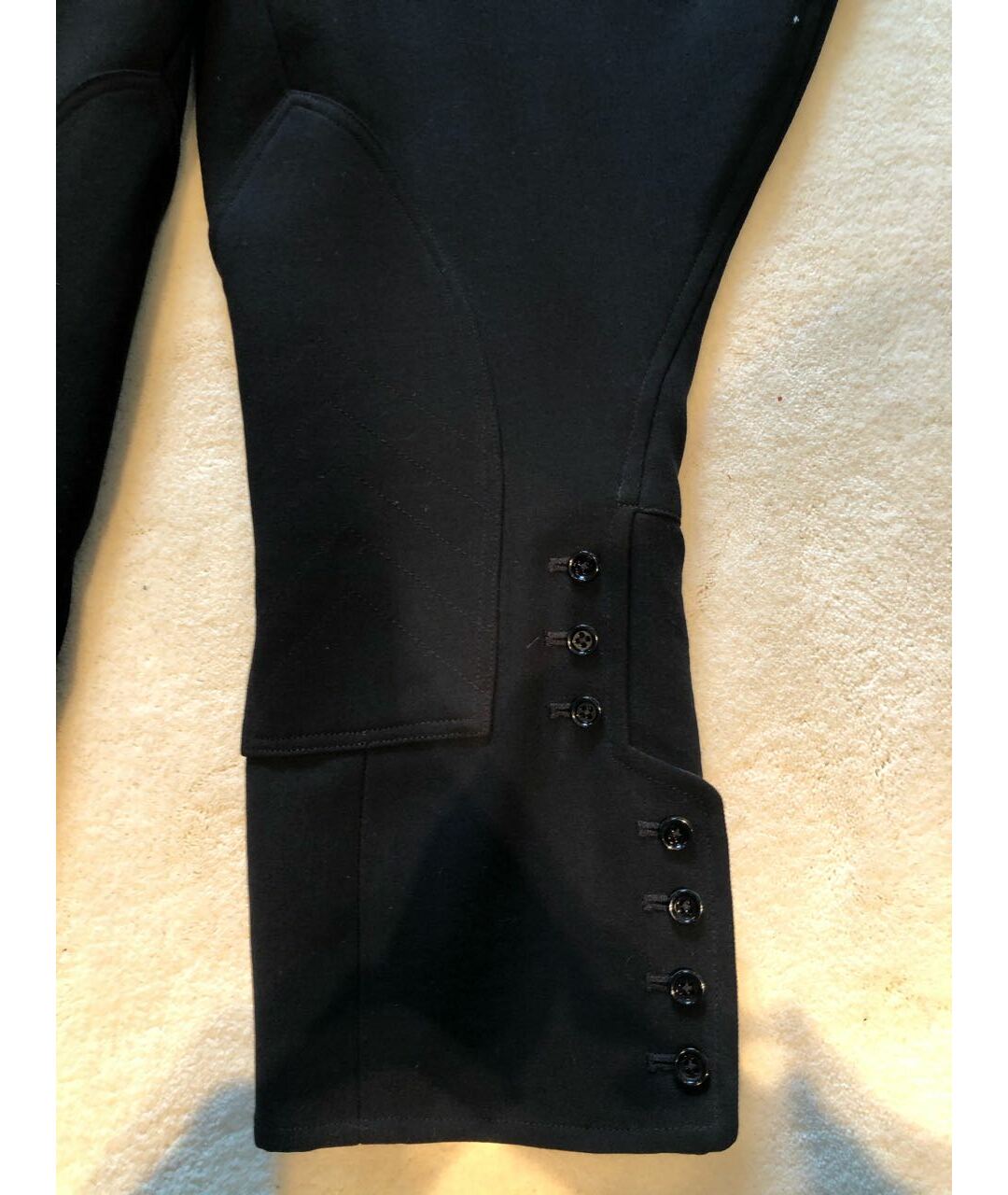 RALPH LAUREN COLLECTION Черные шерстяные прямые брюки, фото 3