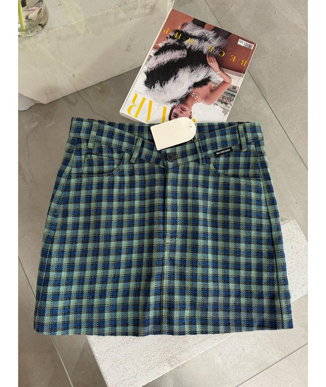 BALENCIAGA Мульти юбка мини, фото 8