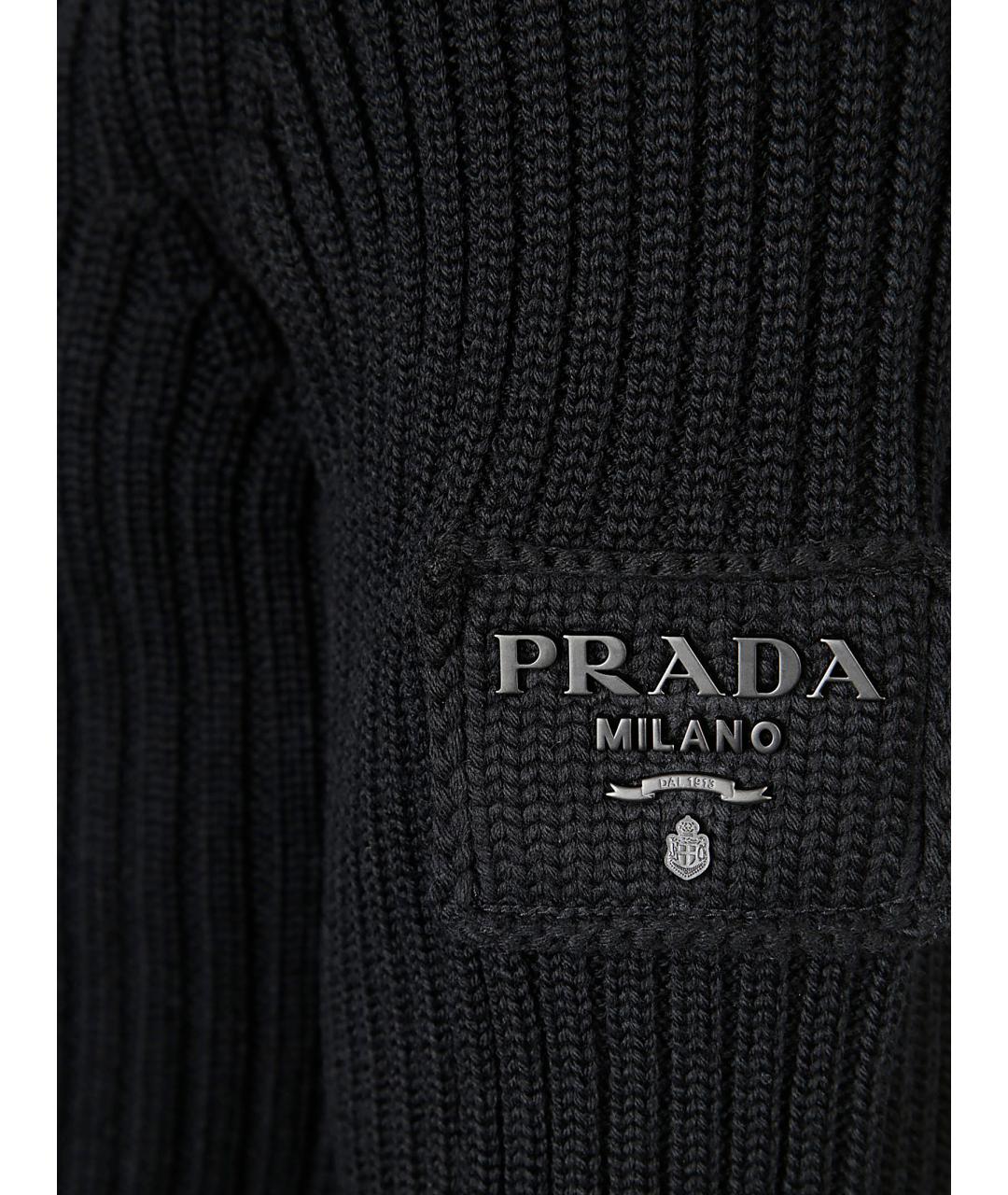 PRADA Черный шерстяной джемпер / свитер, фото 2