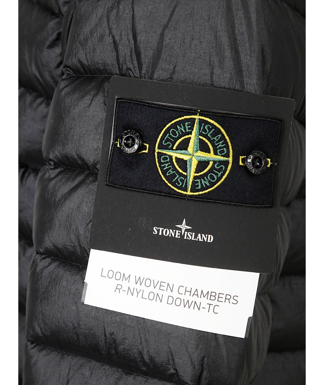 STONE ISLAND Черное атласное пальто, фото 2