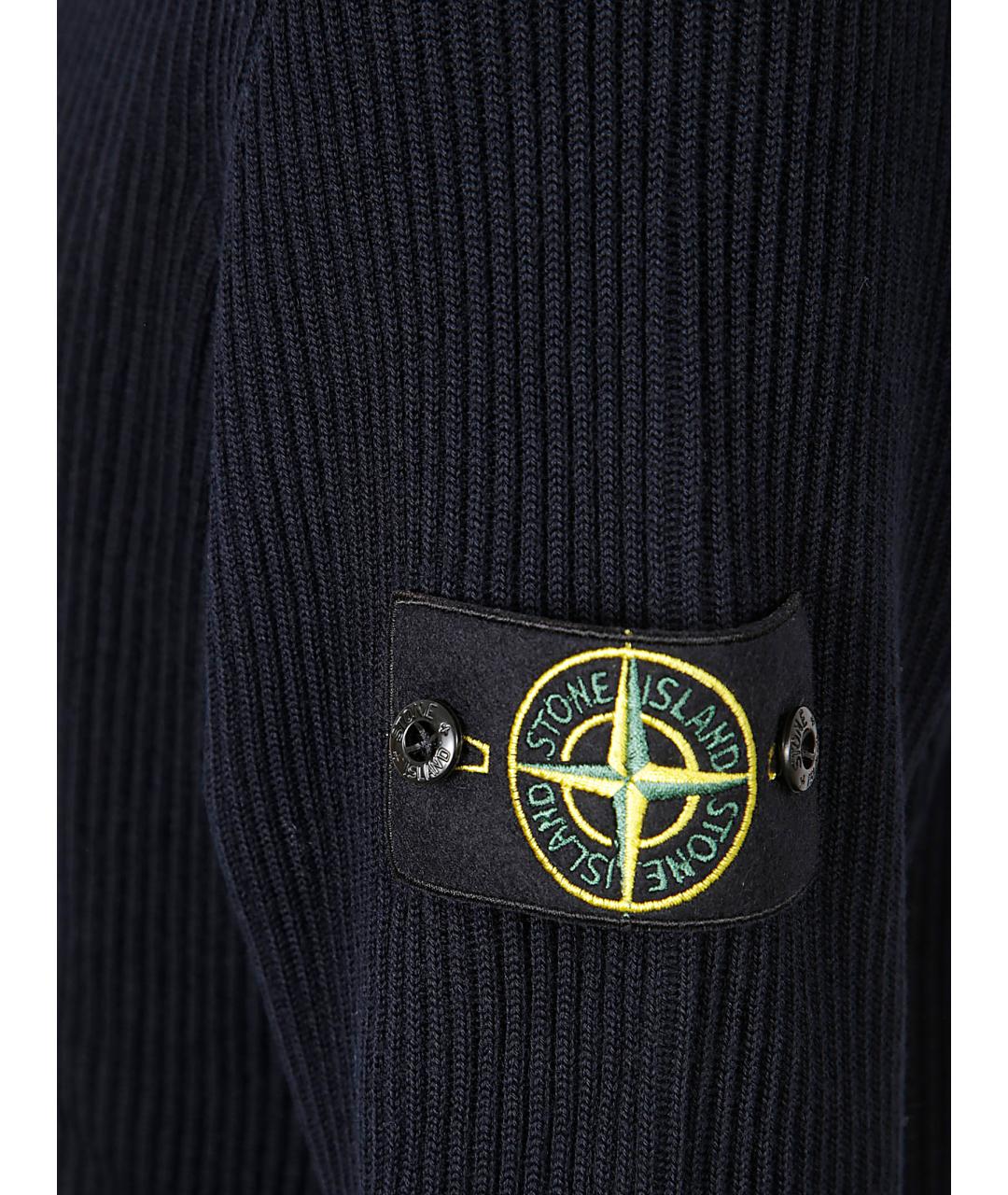 STONE ISLAND Темно-синий джемпер / свитер, фото 2