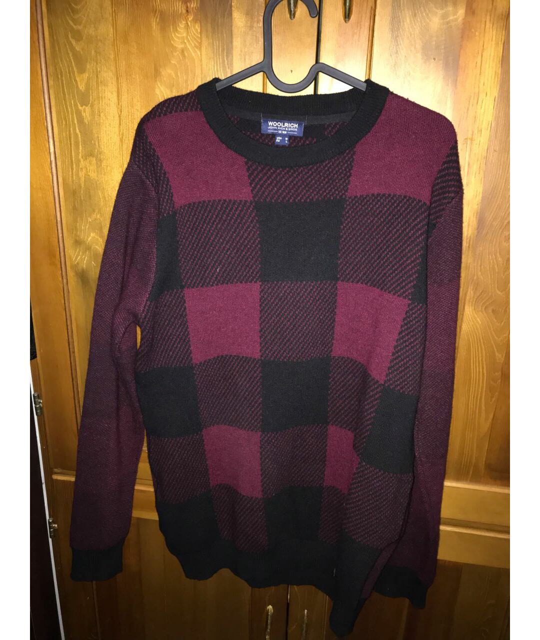 WOOLRICH Бордовый шерстяной джемпер / свитер, фото 5