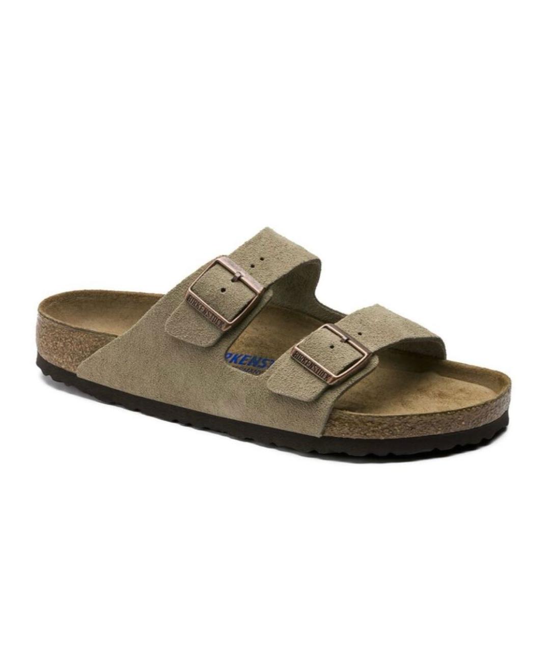 BIRKENSTOCK Коричневые замшевые сабо, фото 1