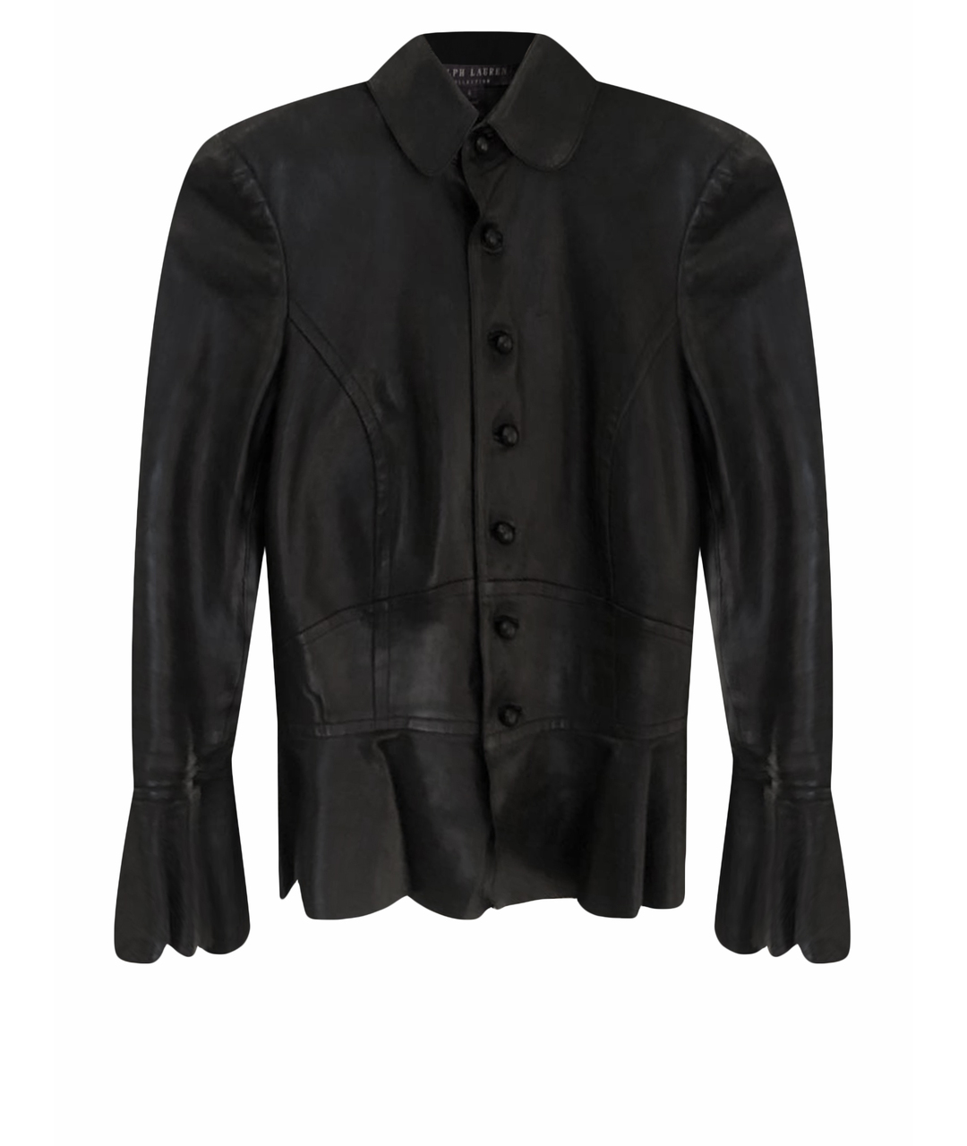 RALPH LAUREN COLLECTION Черный кожаный жакет/пиджак, фото 1