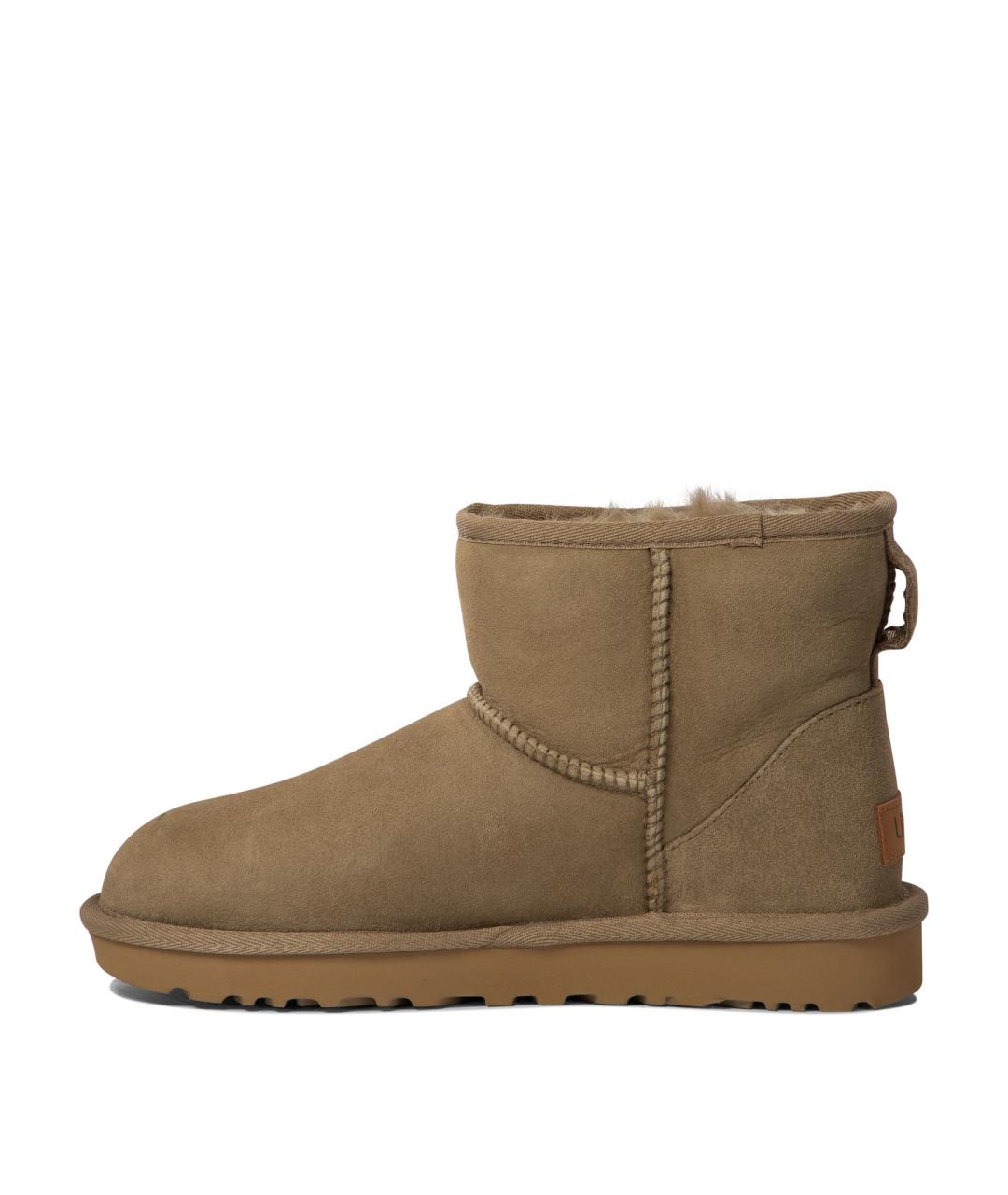 UGG AUSTRALIA Хаки кожаные ботинки, фото 3